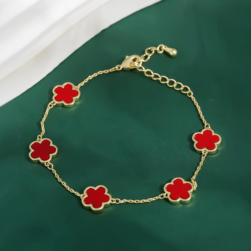 Five leaf Flower Bracelet