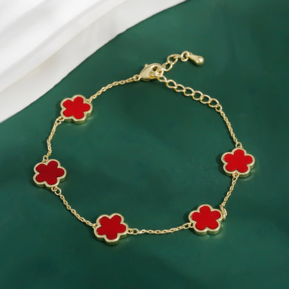 Five leaf Flower Bracelet