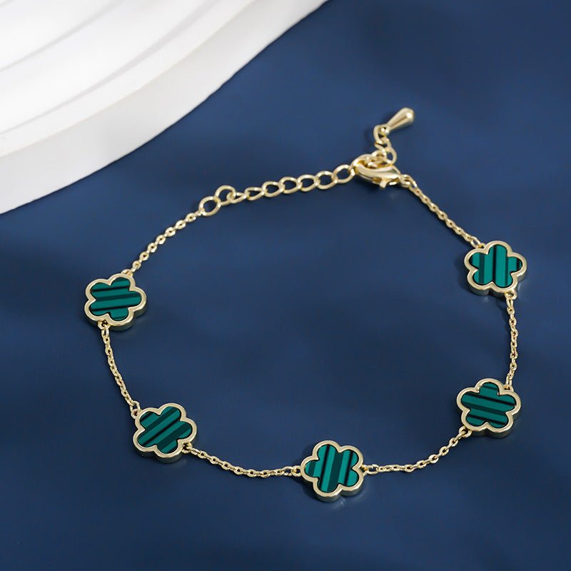 Five leaf Flower Bracelet